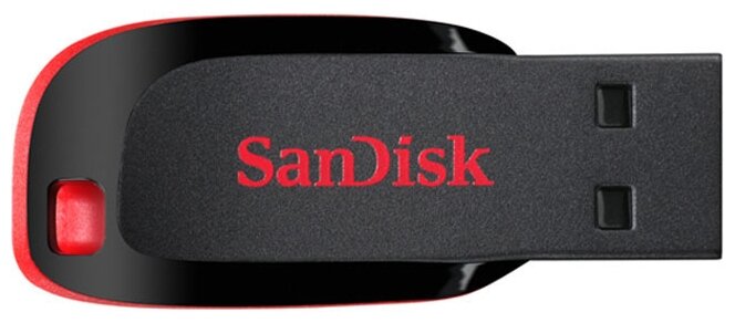 Флешка SanDisk Cruzer Blade 32 ГБ, 1 шт, черно-красный