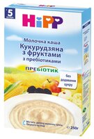 Каша HiPP молочная кукурузная с фруктами с пребиотиком (с 5 месяцев) 250 г