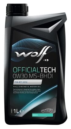 Масло моторное officialtech 0w30 ms-bhdi 1l Wolf 8323393