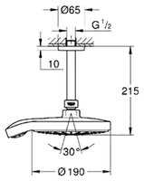 Верхний душ Grohe Power&Soul Cosmopolitan 190 26173000