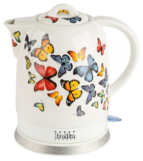 Чайник DELTA DL-1233А, бабочки - фотография № 1