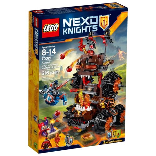 Конструктор LEGO Nexo Knights 70321 Осадная машина генерала Магмара, 516 дет.