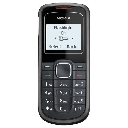 Телефон Nokia 1202 Global для РФ 1 SIM черный 125000₽