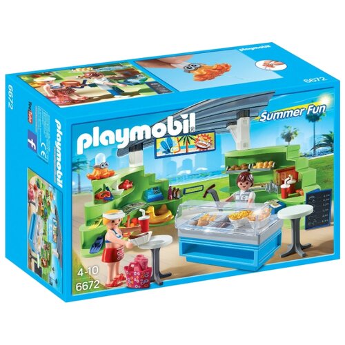 Набор с элементами конструктора Playmobil Summer Fun 6672 Магазин с закусочной