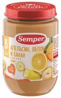 Пюре Semper апельсин, яблоко, банан (с 6 месяцев) 190 г, 1 шт