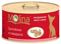 Корм для собак Molina Консервы для собак Цыпленок и говядина (0.085 кг) 1 шт.