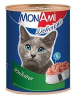 Корм для кошек MonAmi Delicious консервы для кошек Индейка (0.35 кг) 1 шт.