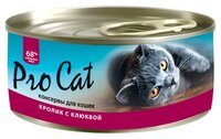 Корм для кошек Pro Cat Для кошек кролик с клюквой консервы (0.1 кг) 1 шт. 0.1 кг 1