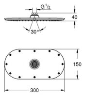 Верхний душ Grohe Rainshower Veris 300 27471000