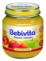 Пюре Bebivita персик и яблоко (с 5 месяцев) 100 г