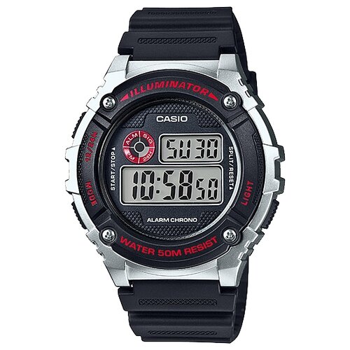 Наручные часы CASIO Collection W-216H-1C, серый, серебряный часы наручные casio w 216h 2b