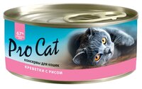 Корм для кошек Pro Cat Для кошек креветки с рисом консервы (0.1 кг) 1 шт. 0.1 кг 1