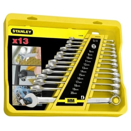 Набор удлиненных комбинированных ключей STANLEY HAND TOOLS STANLEY 4-94-648, 13 шт, 8-20мм