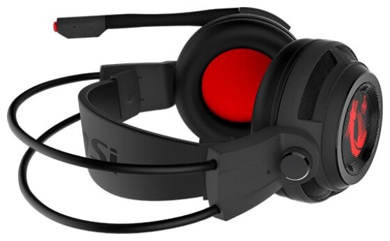 Проводные наушники MSI DS502 GAMING HEADSET черно-красный