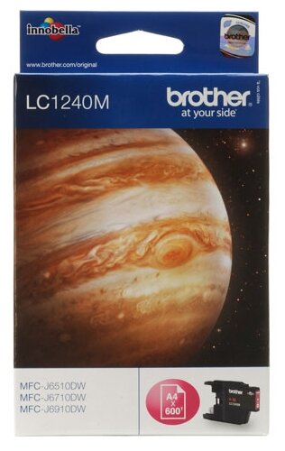 Картридж струйный Brother LC1240M пурпурный для Brother MFC-J6510DW/J69010DW