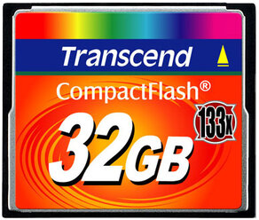 Карта памяти Transcend TS*CF133 32 GB, чтение: 20 MB/s, запись: 18 MB/s