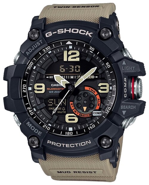 Наручные часы CASIO G-Shock GG-1000-1A5, черный, бежевый