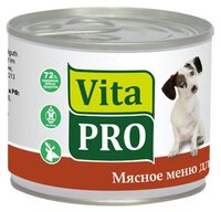 Корм для собак Vita PRO (0.2 кг) 1 шт. Мясное меню для собак, дичь