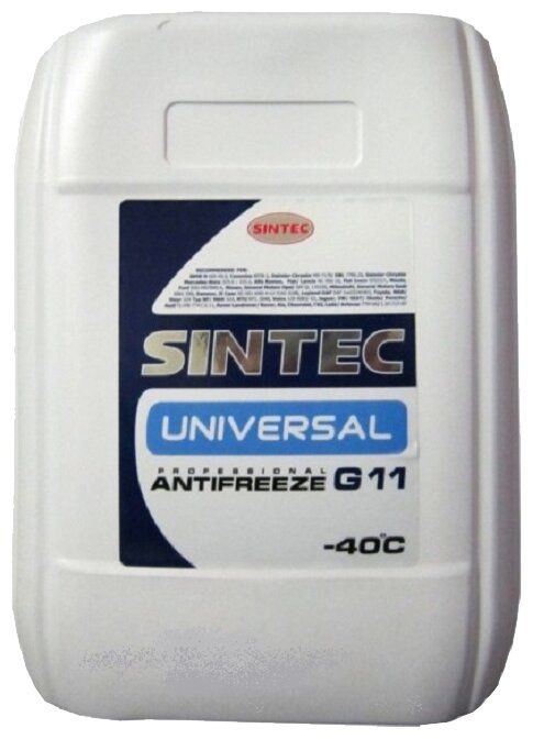 Антифриз g11 sintec universal готовый 10кг -40°с синий, sintec, 800515