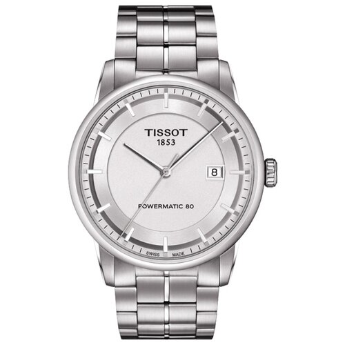 наручные часы tissot t075 220 11 101 01 серебряный черный Наручные часы TISSOT, серебряный