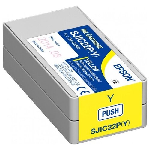 Картридж Epson SJIC22P(Y), 4000 стр, желтый