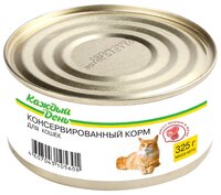 Корм для кошек Каждый День Консервы для кошек мясо с печенью в желе (0.325 кг) 1 шт. 0.325 кг 1