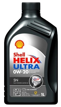 SHELL 550040603 SHELL 0W20 (1L) Helix Ultra SN Plus_масло моторное!\ API SN+, ACEA A1/B1,ILSAC GF-5,Chrysler MS-6395 1шт
