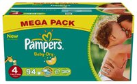 Pampers подгузники Baby Dry 4 (7-18 кг) 94 шт.