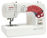 Швейная машина Janome Lady 725, бело-красный