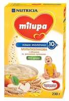 Каша Milupa (Nutricia) молочная мультизлаковая с яблоком и рисовыми шариками (с 10 месяцев) 230 г