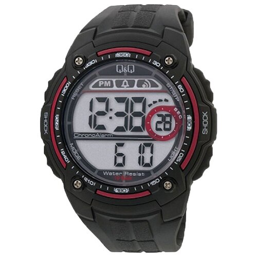 студенческие спортивные электронные часы многофункциональные светящиеся часы Наручные часы Q&Q, черный