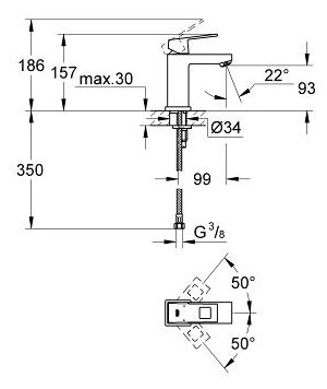 Смеситель для раковины Grohe - фото №2