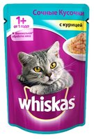 Корм для кошек Whiskas Сочные кусочки с курицей для взрослых кошек (0.085 кг) 1 шт.