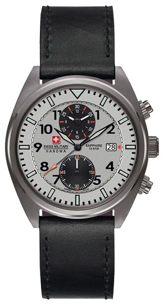 Наручные часы Swiss Military Hanowa, серебряный, серый