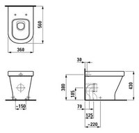 Унитаз LAUFEN LB3 8.2168.4.400.000.1