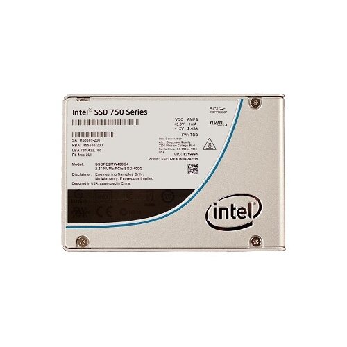 Жесткий диск SSD U.2 800Gb Intel 750 (800/2100, 210000 IOPS, 2.5