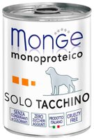Корм для собак Monge (0.4 кг) 6 шт. Monoproteico Solo – Монобелковый паштет для собак из мяса индей