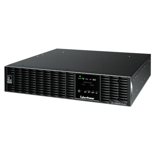 источник бесперебойного питания ups cyberpower or1000erm1u line interactive 1000va 600w usb rs 232 snmpslot rj11 45 4 2 iec с13 or1000erm1u ИБП с двойным преобразованием CyberPower OL1500ERTXL2U чёрный 1350 Вт