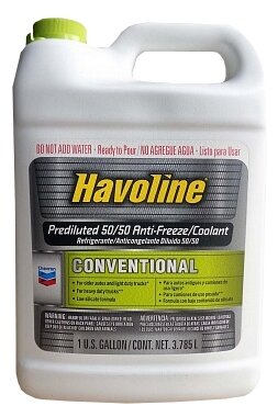 Антифриз Chevron HAVOLINE CONVENTIONAL PREMIXED 50/50 ANTI-FREEZE/COOLANT (3,785 л) зеленый
