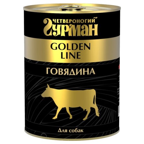 фото Влажный корм для собак Четвероногий Гурман Golden Line говядина 340г