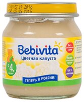 Пюре Bebivita цветная капуста (с 4 месяцев) 100 г, 1 шт