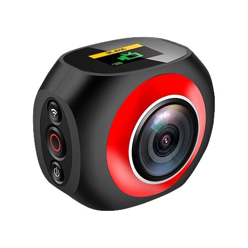 Экшн-камера EKEN Pano360 Pro, 4МП, черный/красный
