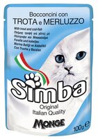 Корм для кошек Simba Пауч для кошек Форель с треской (0.1 кг) 24 шт.