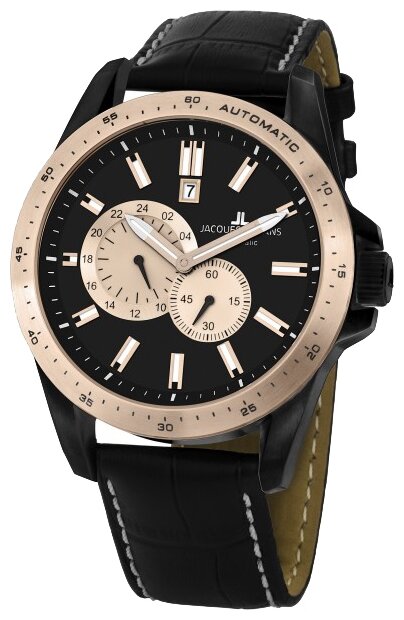 Часы австрийские наручные мужские механические на ремне Jacques Lemans 1-1775F