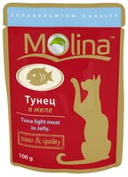 Корм для кошек Molina Пауч для кошек Тунец в желе (0.1 кг) 24 шт.