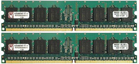 Оперативная память Kingston 2 ГБ (1 ГБ x 2) DDR2 800 МГц CL6 (KVR800D2N6K2/2G)