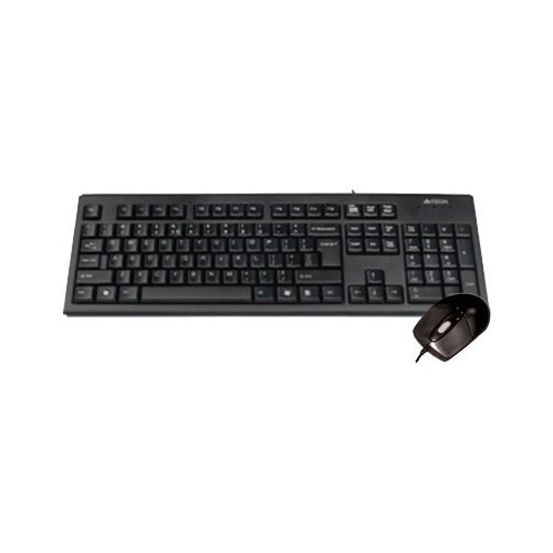 Комплект клавиатура + мышь A4Tech KRS-8372, черный комплект клавиатура мышь rapoo 9900m black черный черный 19354