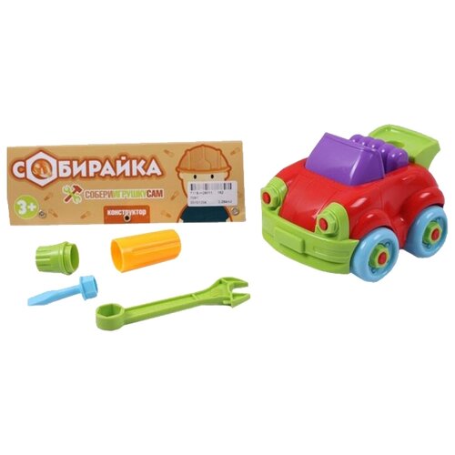 Конструктор-машина (отверт.,ключ) Play Smart РАС 13x11см Собирайка, арт.7091/88713 арт.Г34256, PLAY SMART