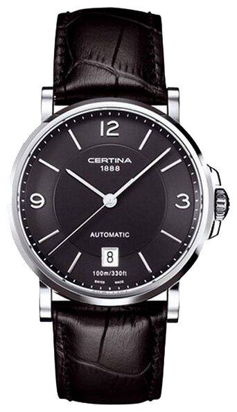 Наручные часы Certina DS Caimano, черный, серебряный