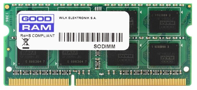 Оперативная память GoodRAM 8GB PC12800 DDR3L SO-DIMM GR1600S3V64L11/8G